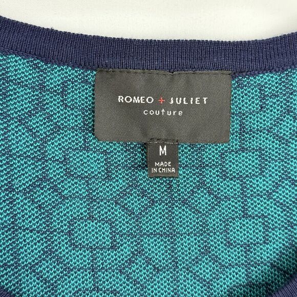 Romeo Juliet Couture Bodycon Dress Womens Size M Short Sleeve Fitted Knit - Picture 6 of 16